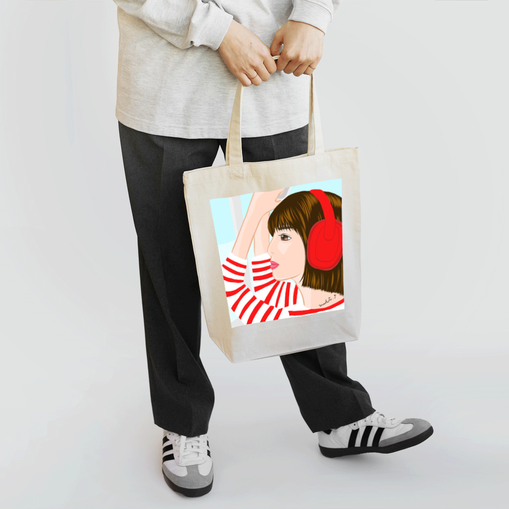 Logic RockStar のヘッドホンガール Tote Bag