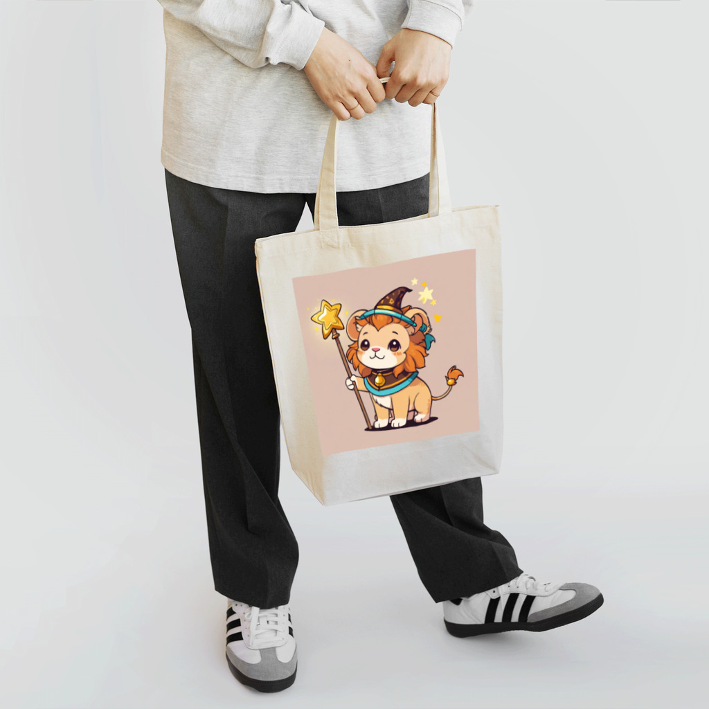 ganeshaの魔法の杖を持ったかわいいライオン Tote Bag