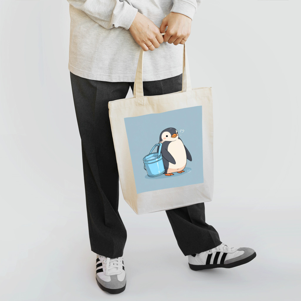 ganeshaのかわいいペンギンとおもちゃのバケツ Tote Bag