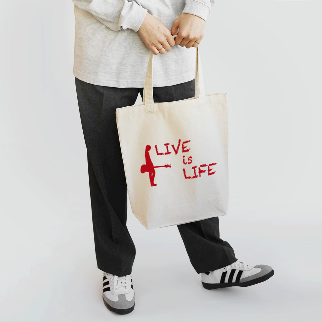 JADE ARTSのLIVE is LIFE Tote Bag