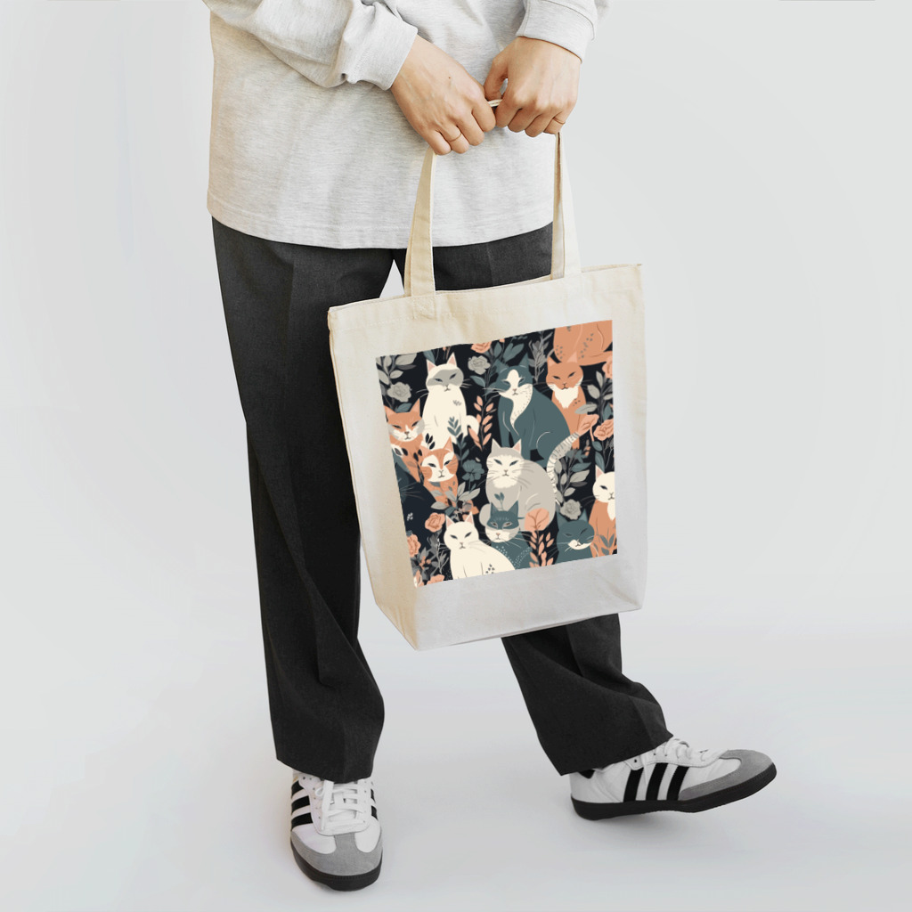 にょらやま堂のmodern cat's Tote Bag