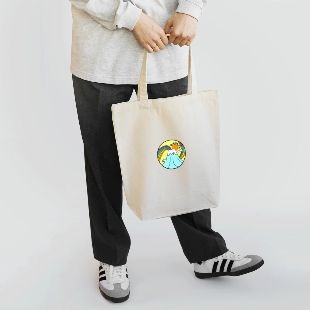 aloha_world_in_circleのjapan mount Fuji rainbow Tote Bag