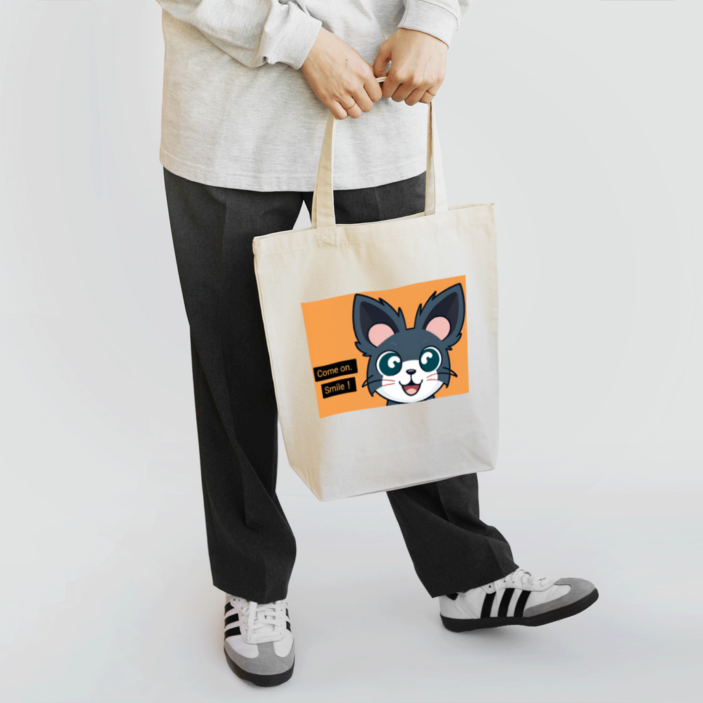 Mrs.ankoのCome on Smile!猫トートバッグ Tote Bag