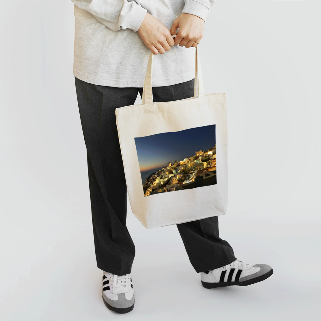 early_sealのサントリーニの夜景 Tote Bag