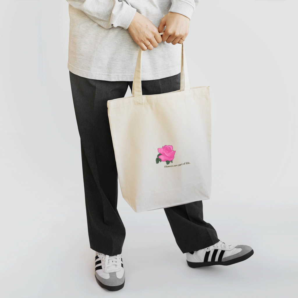 ピノ pino 피노のPink Rose Graphic Tote Bag