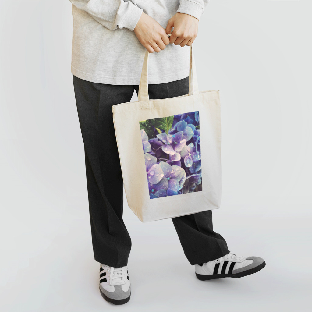 leafandcatの6月と紫陽花 Tote Bag