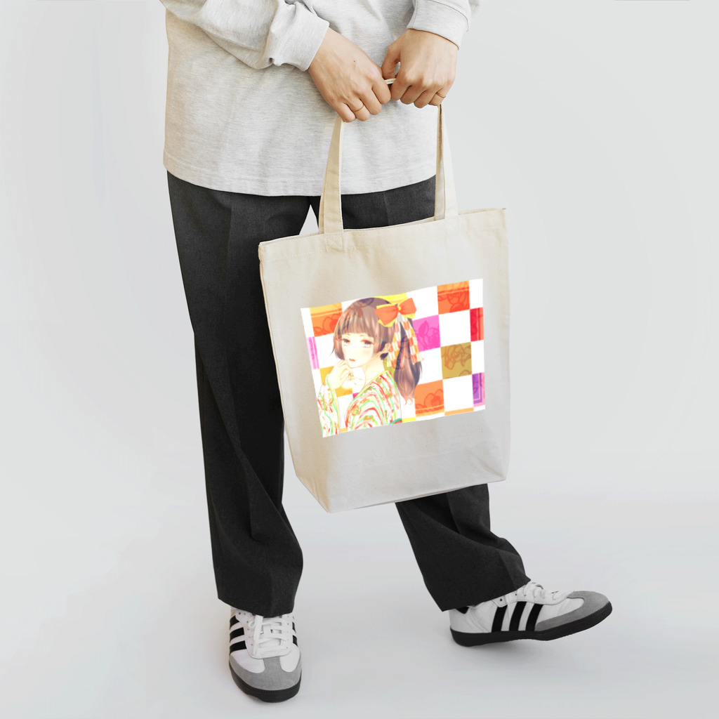 ꜀(.௰. ꜆)꜄もふもふ屋の金の鶴 Tote Bag