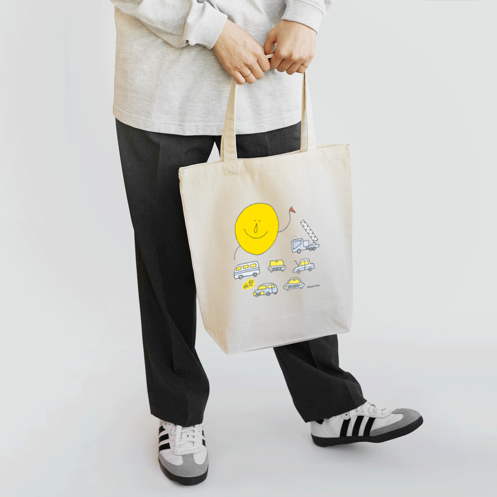 おつきさまのおかいもののおつきさまとくるまたち Tote Bag