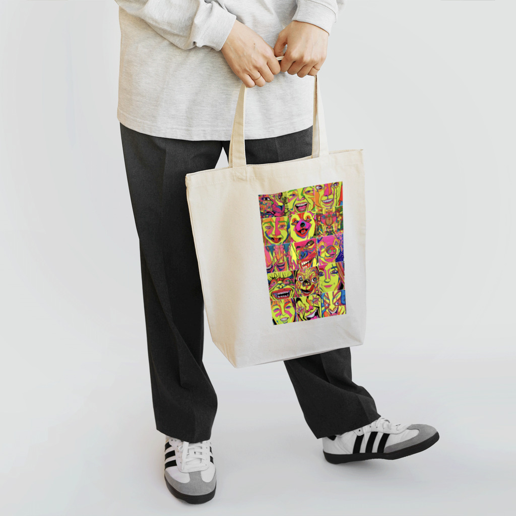 動物絵 Jamanakocic storeのJamanakocic カラフルアート Tote Bag