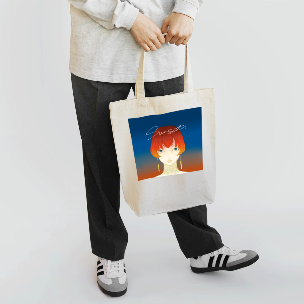 綿衣のsunset Tote Bag