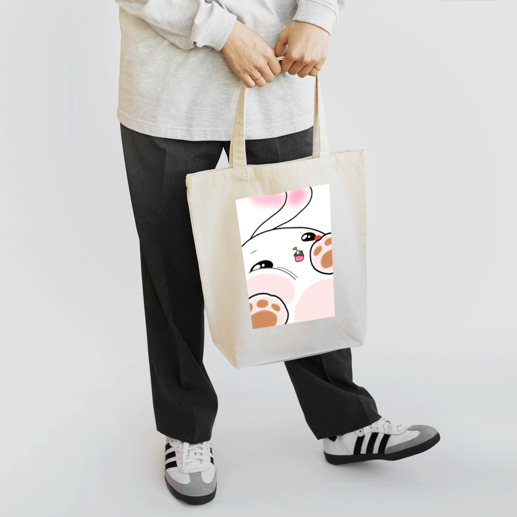 笑顔。笑顔。笑顔。のちんまりうさぎ Tote Bag