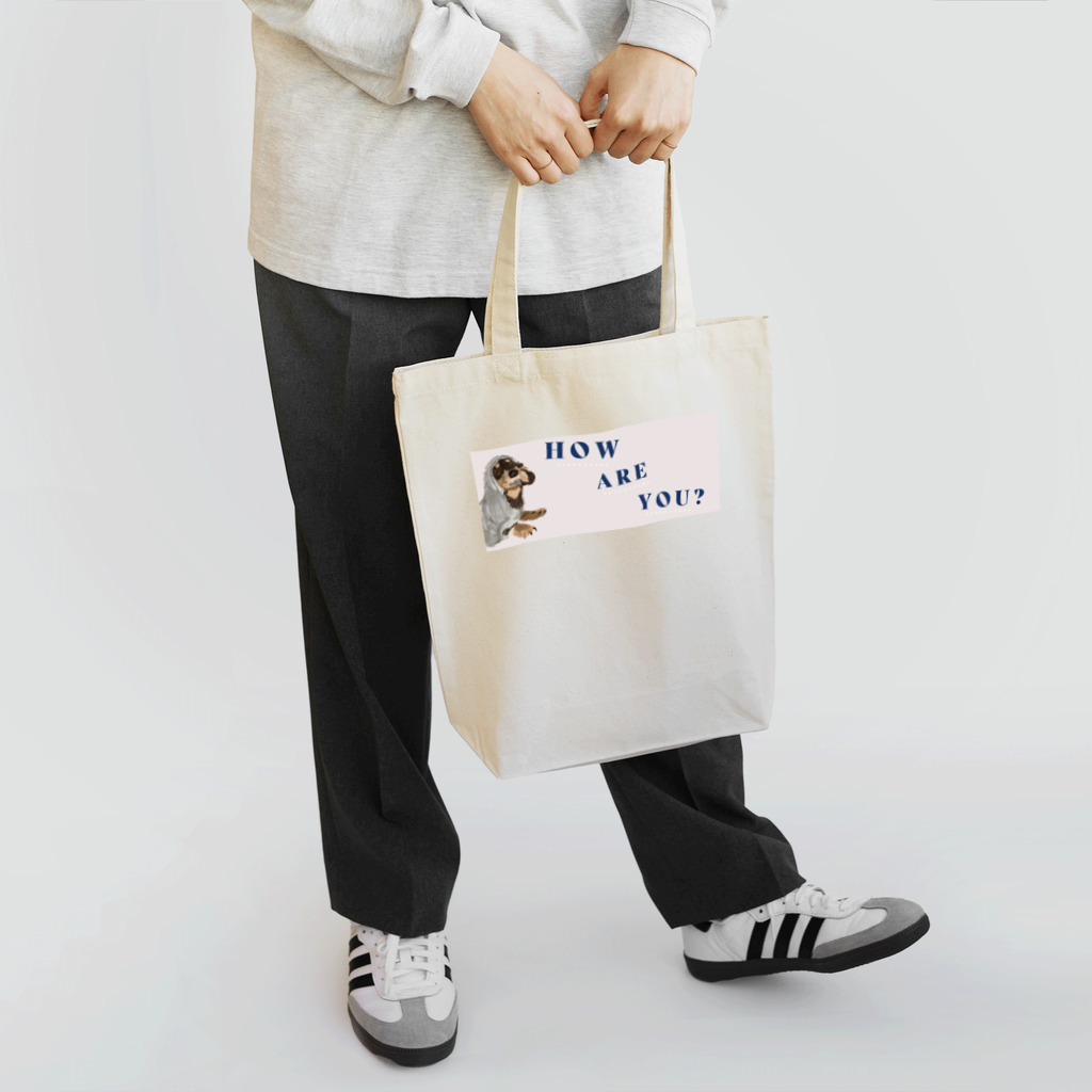 DOG FACEのHOW ARE YOU? ダックスグッズ【わんデザイン-1月】 Tote Bag