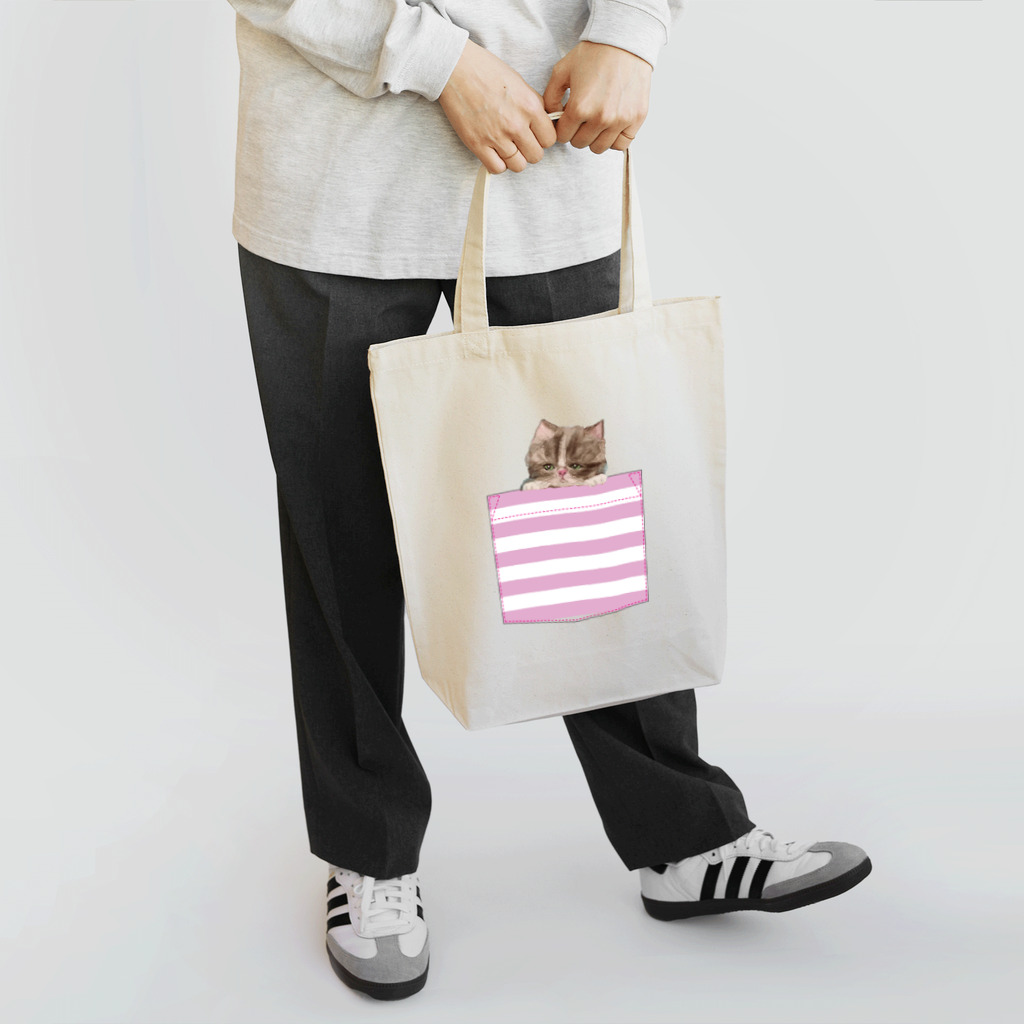 miyuのイラスト雑貨のポッケ猫 Tote Bag