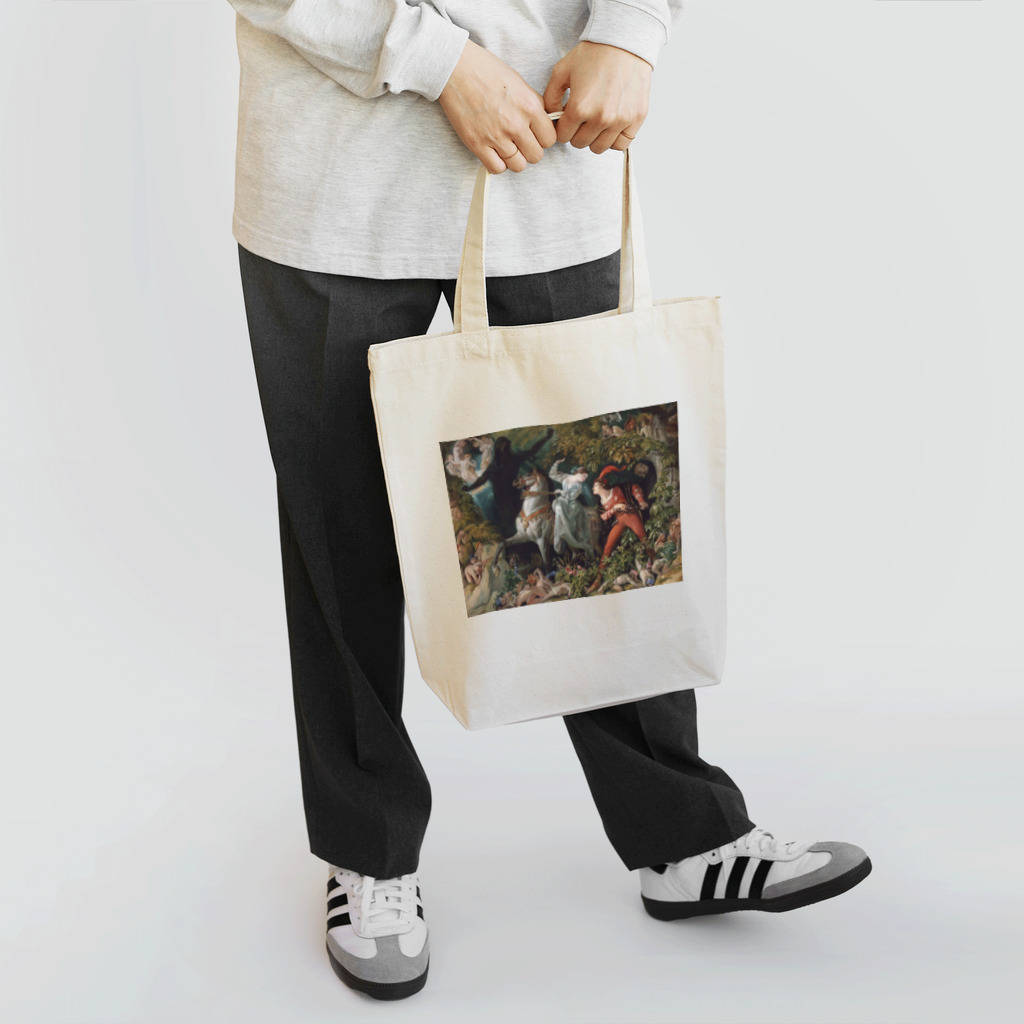 世界の絵画アートグッズのダニエル・マクリーズ《水を司る精霊「ウンディーネ」のシーン》 トートバッグ