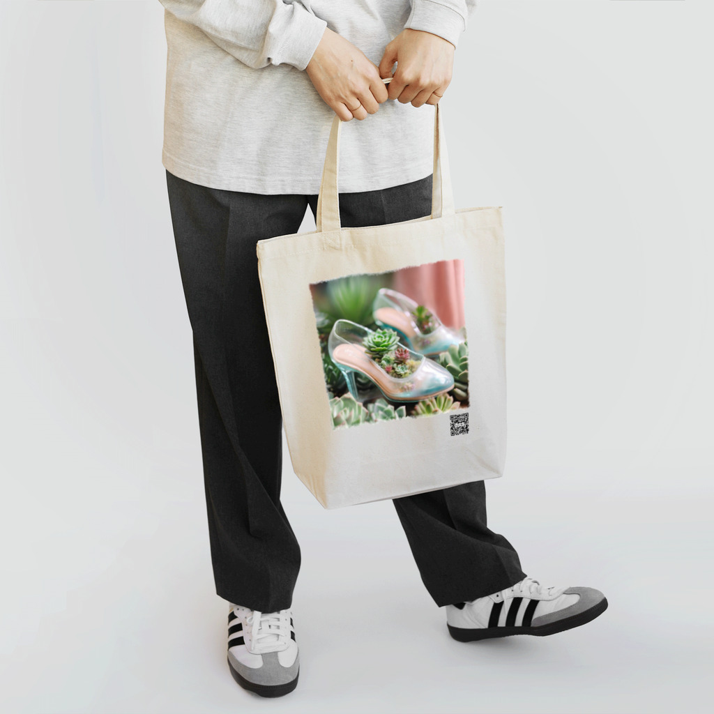 YOikibunのガラスの靴と多肉植物(セダム) Tote Bag