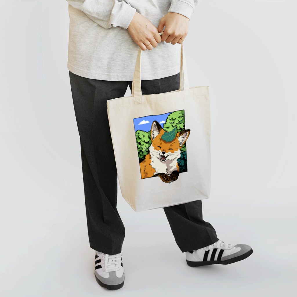 キツネ月のコンニチハ！ Tote Bag