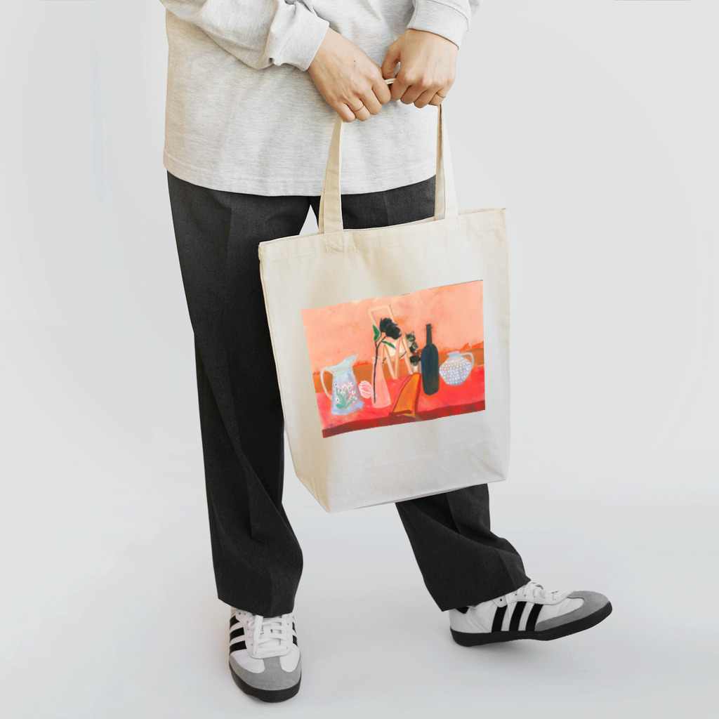 Yuhki | おばけのゆうき 公式オンラインショップ　【ちぎり絵・貼り絵のTシャツ・パーカー・スマホケース・バッグ・日用品・雑貨・文具・ドッグTシャツなど販売中】の油絵を描く猫 トートバッグ