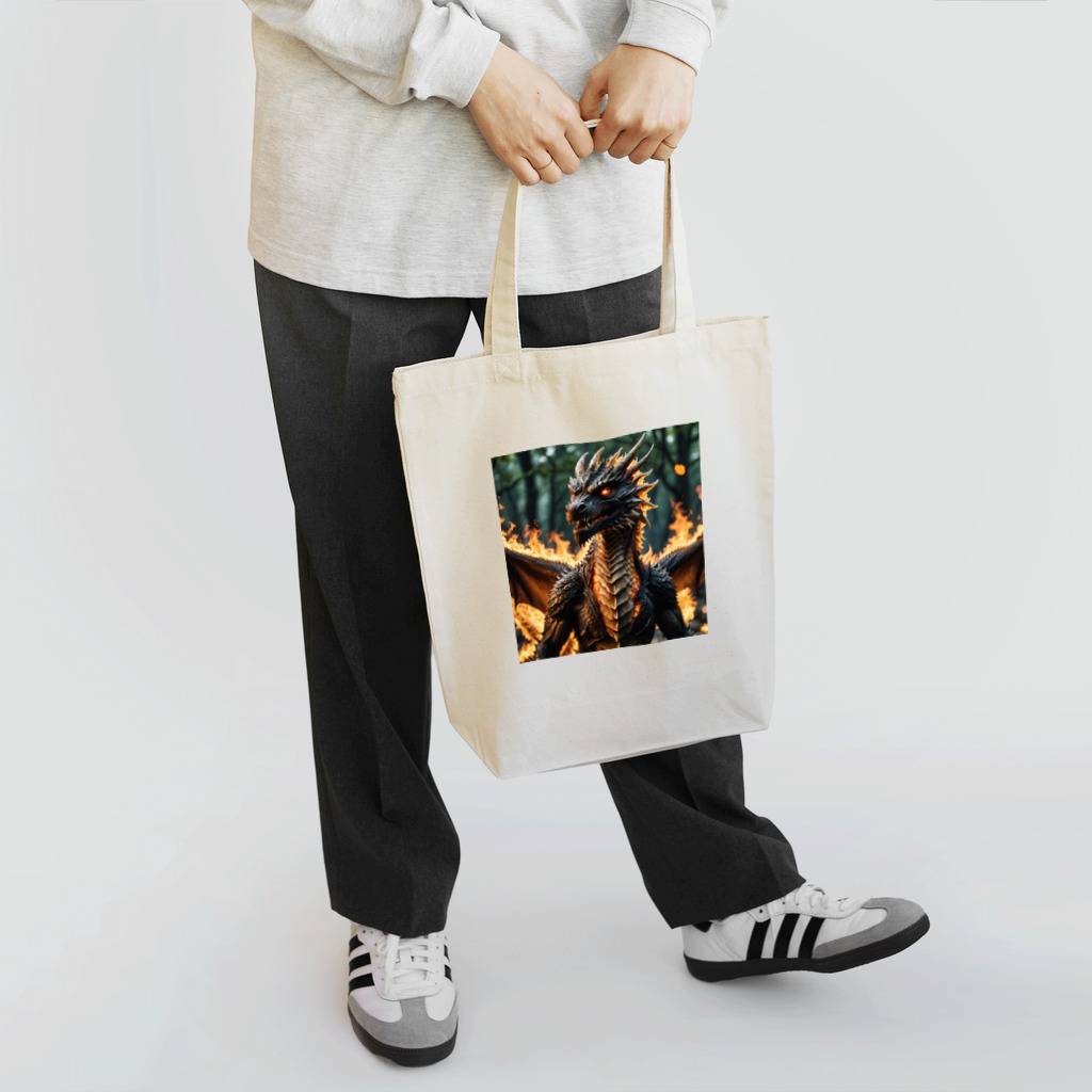 cotaro_worksの勇敢なドラゴン リアルワールド風 Tote Bag