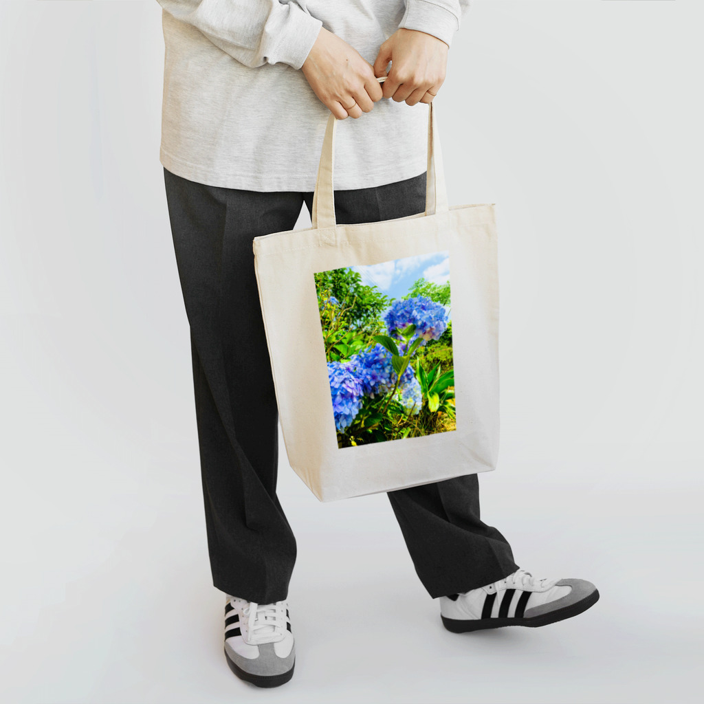 Una Villa Shopの紫陽花ブルー Tote Bag