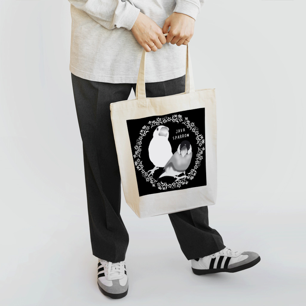 KINAKOLab@SUZURIのモノクロ文鳥さん Tote Bag