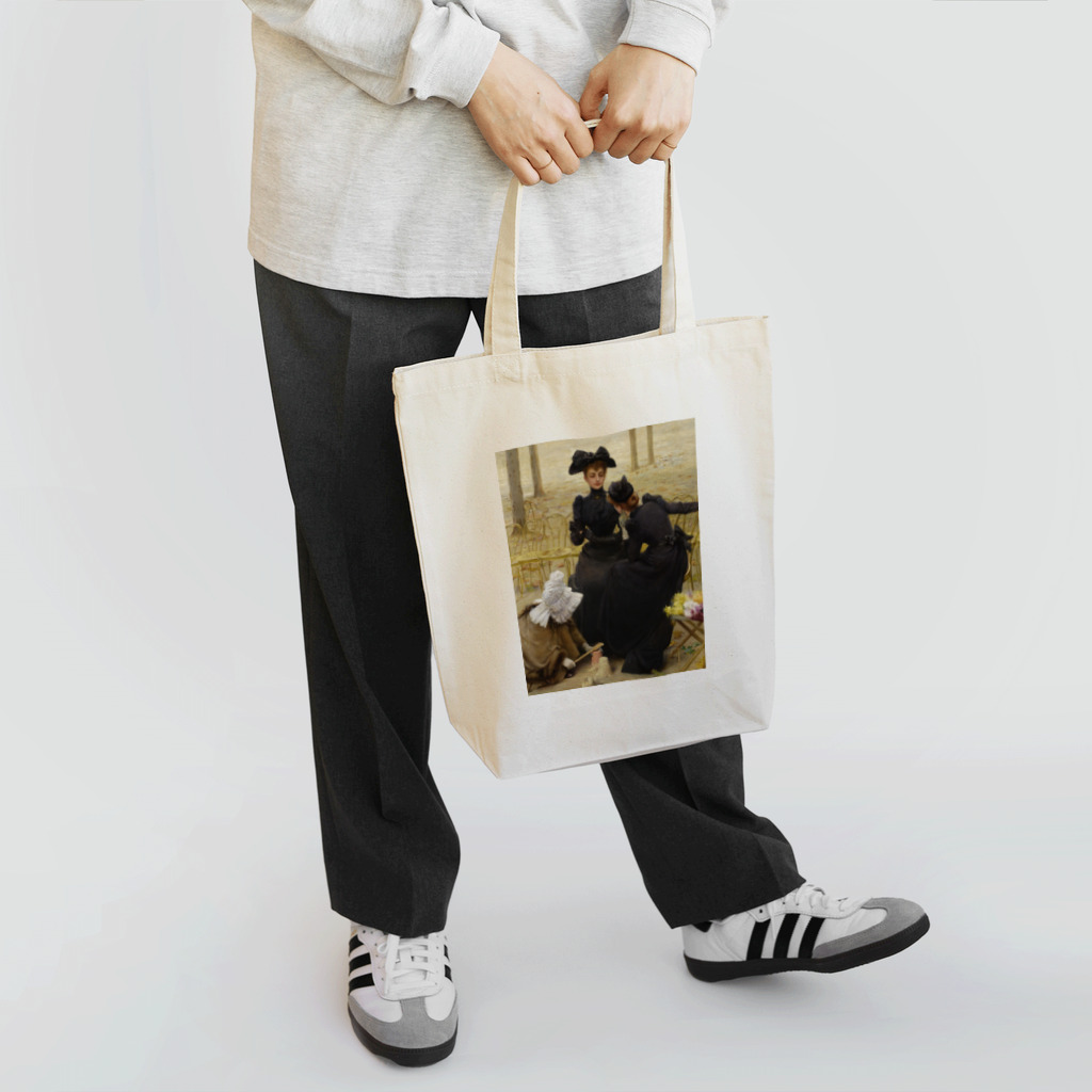 世界の絵画アートグッズのヴィットリオ・マッテオ・コルコス 《リュクサンブール公園での会話》 トートバッグ
