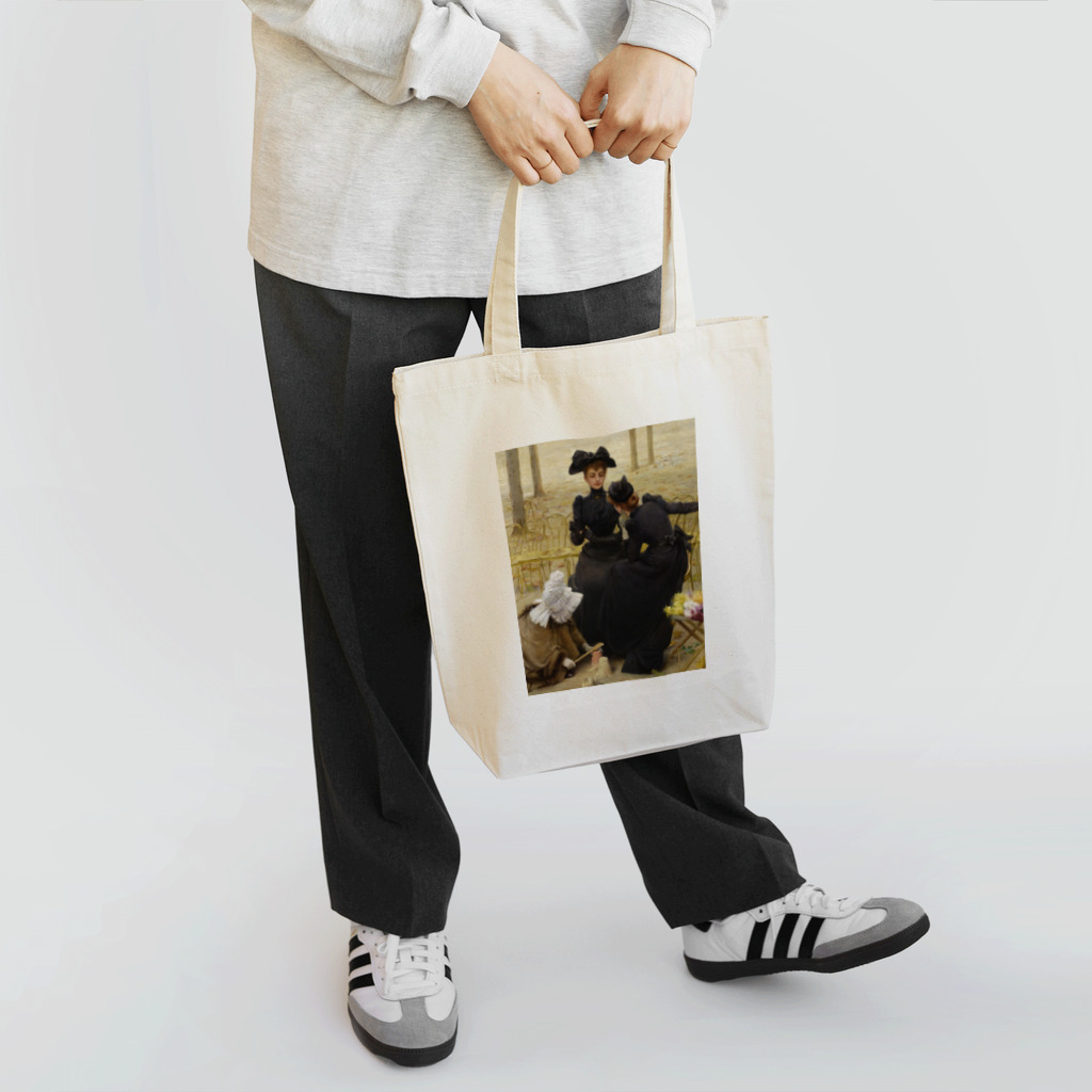 世界の絵画アートグッズのヴィットリオ・マッテオ・コルコス 《リュクサンブール公園での会話》 Tote Bag