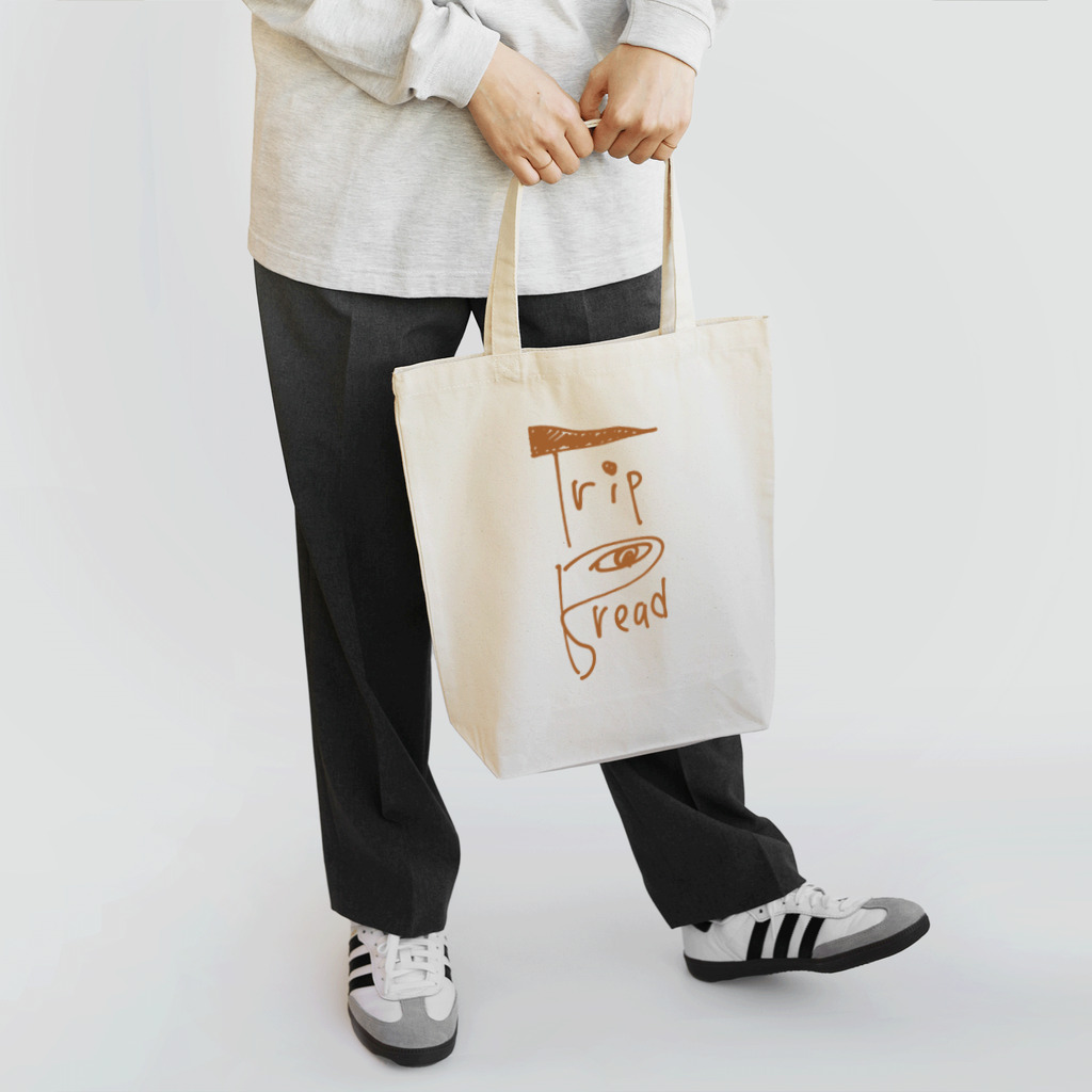 kichi_designの旅するパン　ロゴデザイン トートバッグ
