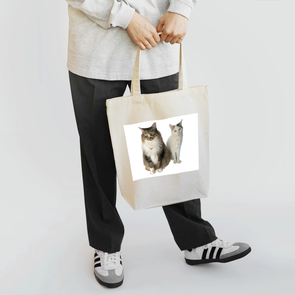 nek⚫︎taの猫とアクセサリー トートバッグ