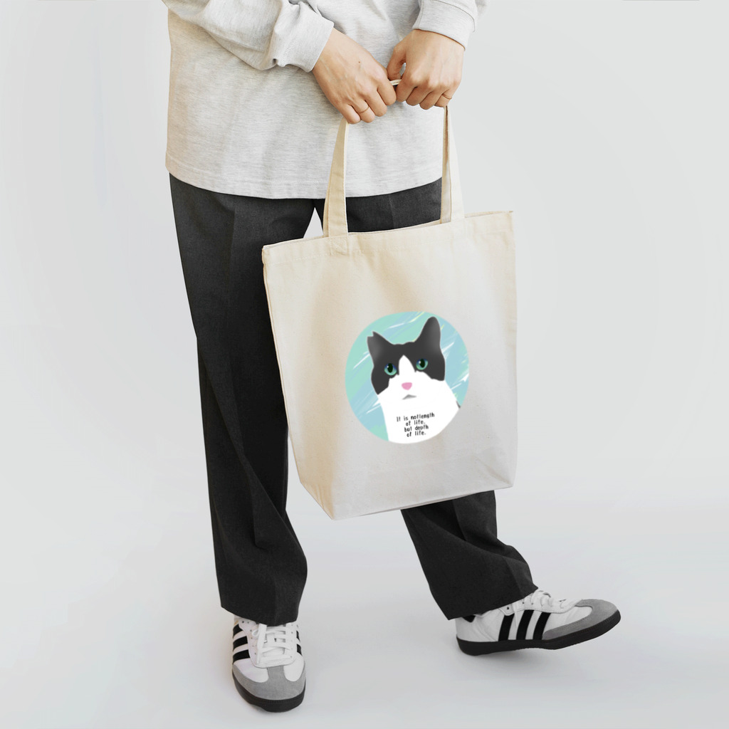 ひげ猫マリオのハチワレ猫山さん2 トートバッグ