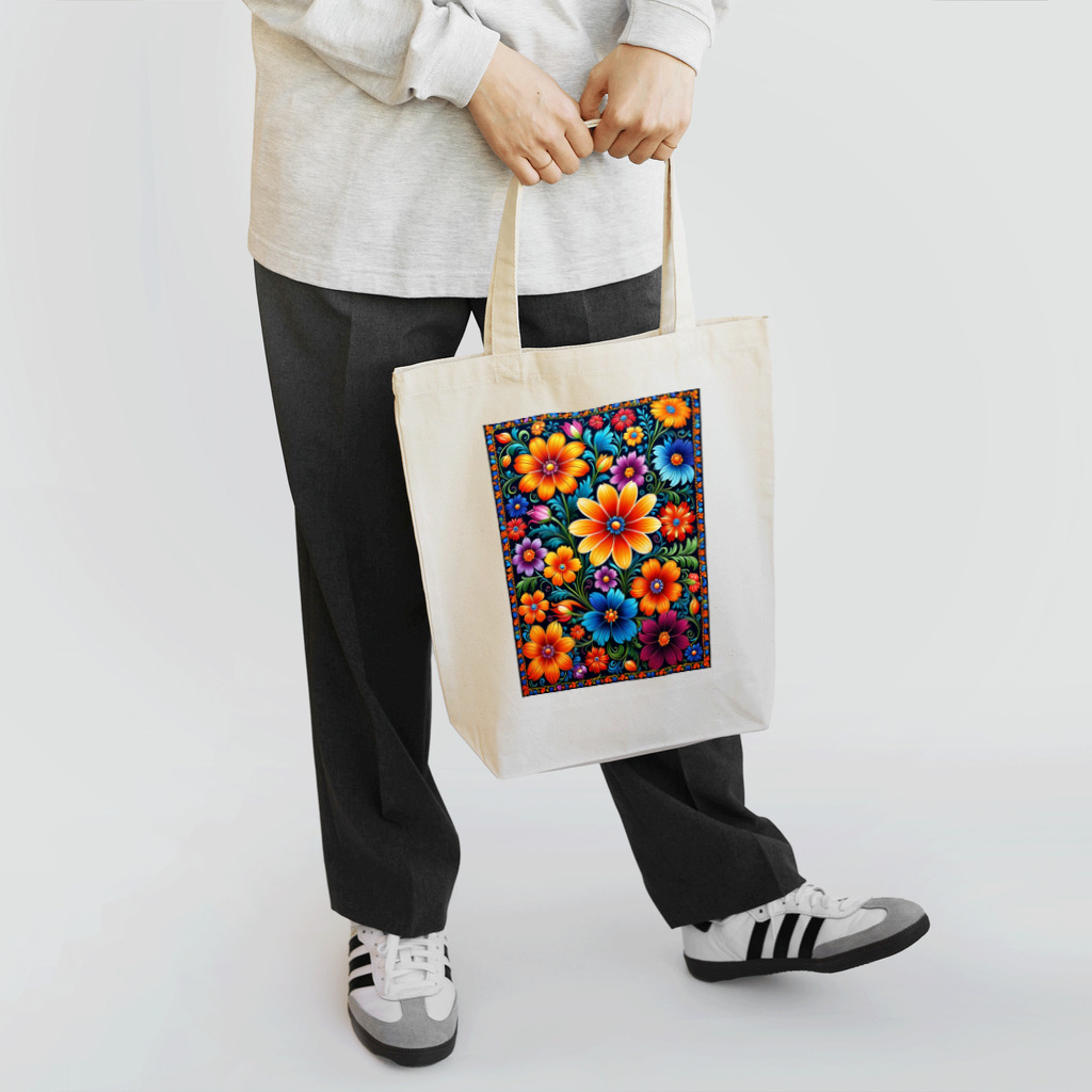 モノモノクローゼットのカラフルな花 Tote Bag