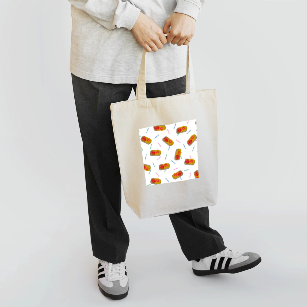 Alles Liebeのカリーヴルスト総柄 Tote Bag