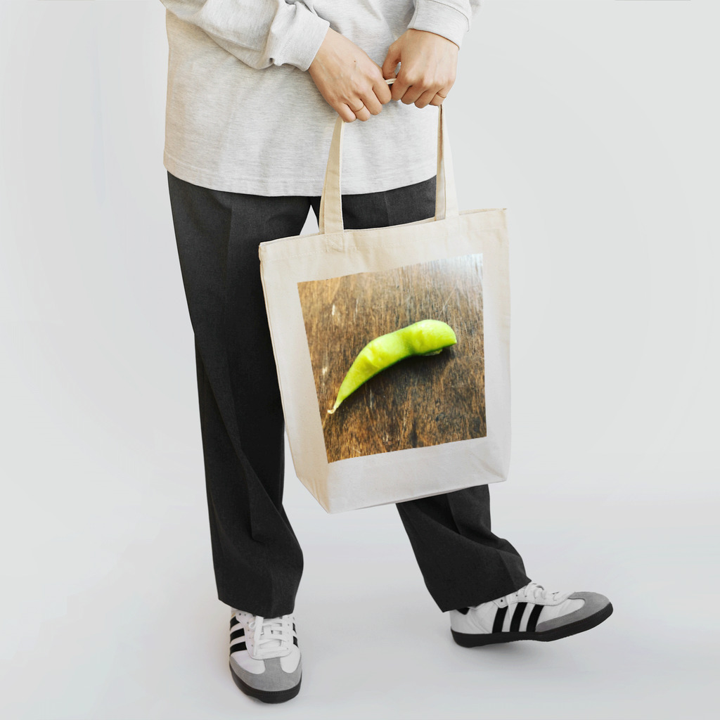 「お白湯」のGreen soybeans Tote Bag