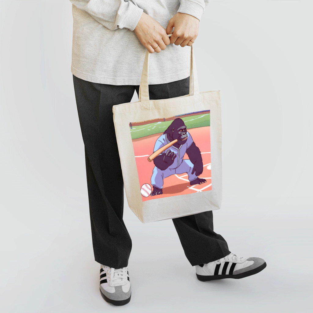 ベースボールゴリラのバットを投げるゴリラ Tote Bag