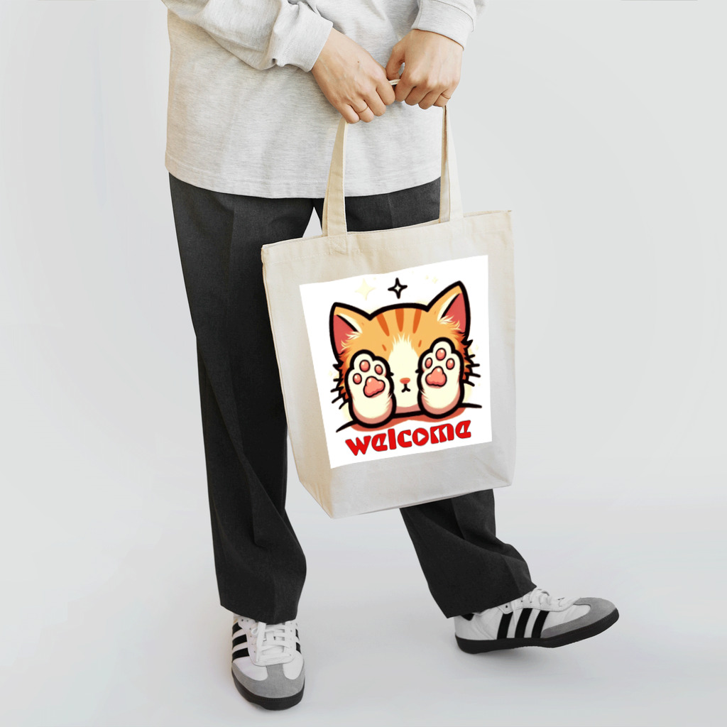 kk-welcomeの肉球で目隠し猫ちゃん Tote Bag