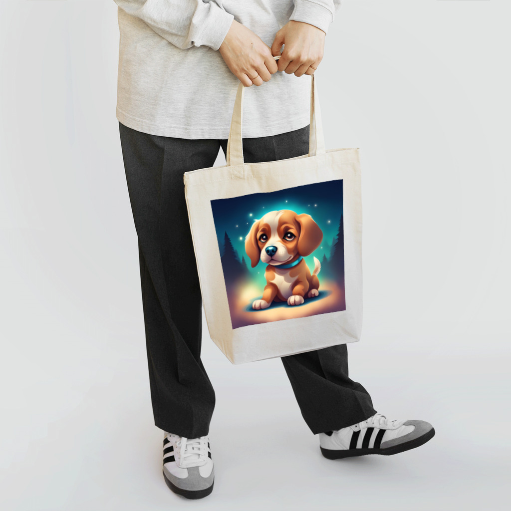 春乃遊羽アイディアイラストショップの可愛い犬のイラスト トートバッグ
