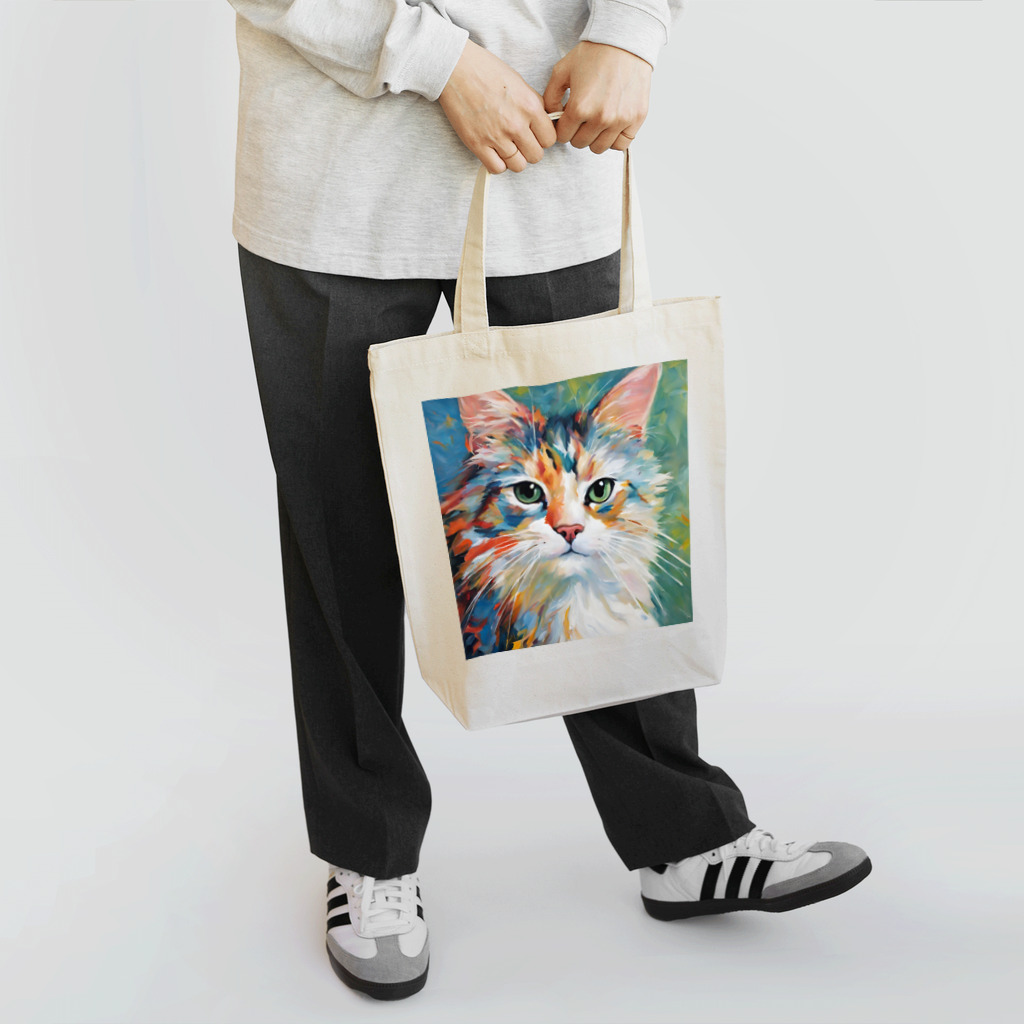 Moff-Animal'sの絵の具猫 Tote Bag