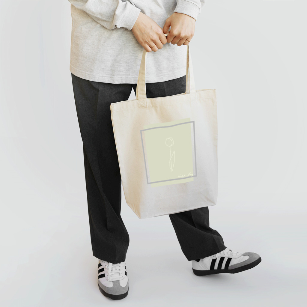 rilybiiのbabygray yellow mintgreen Tote Bag