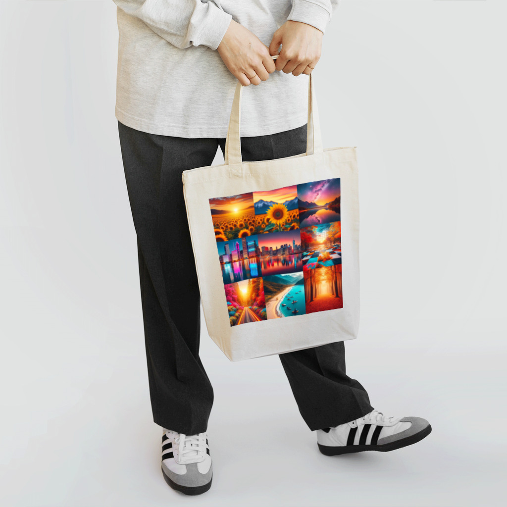 HAPPYTimeのカラフル背景 Tote Bag