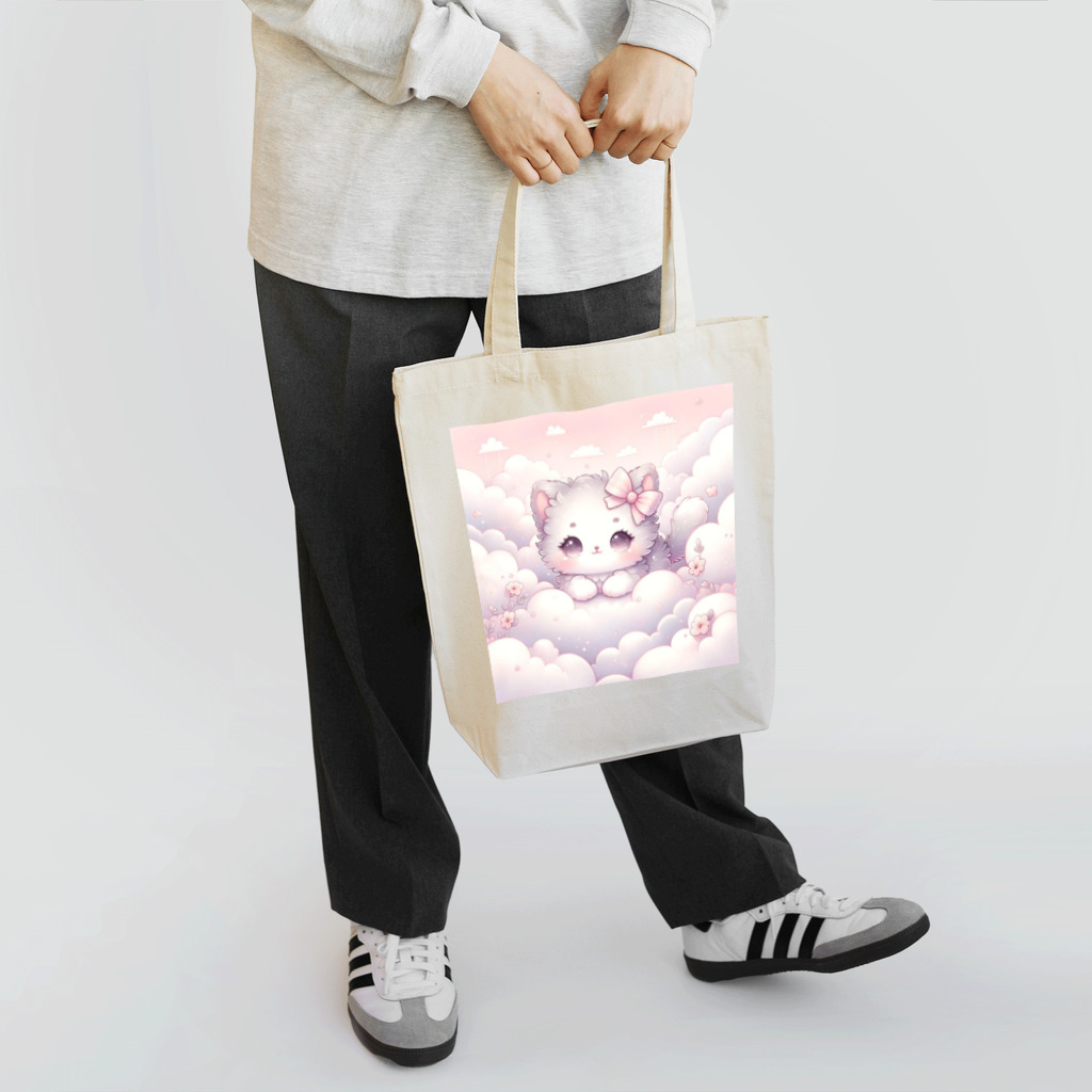 Snow-peaceの「雲の中のふわふわ子猫」 Tote Bag