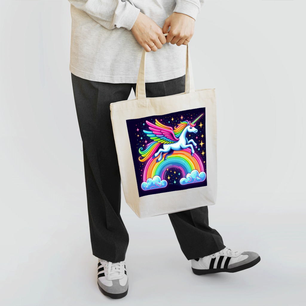 momonekokoのネオンカラーのユニコーン Tote Bag