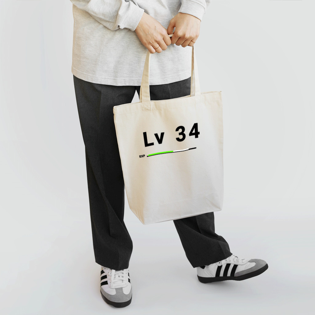 歯車デザインのレベル34 レベルアップ Tote Bag