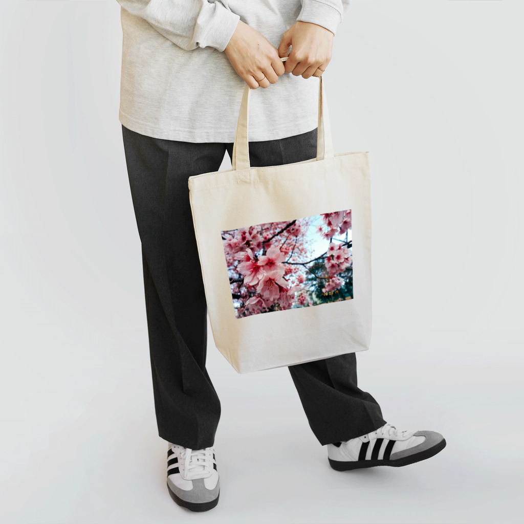 フィルムカメラと花の3月の桜 Tote Bag