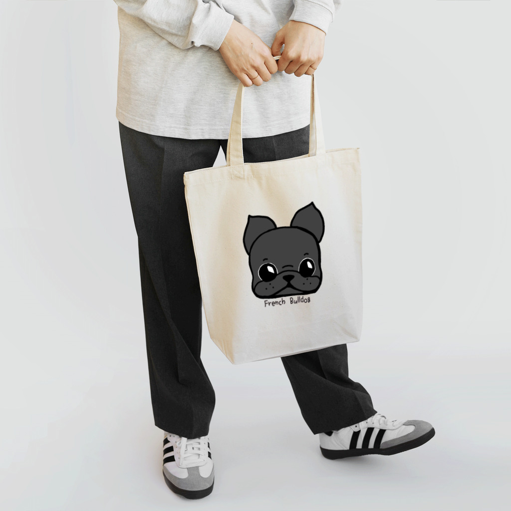 ＢＯＲＮ*ＨＡＮＤ@さなの黒フレンチブルドック Tote Bag