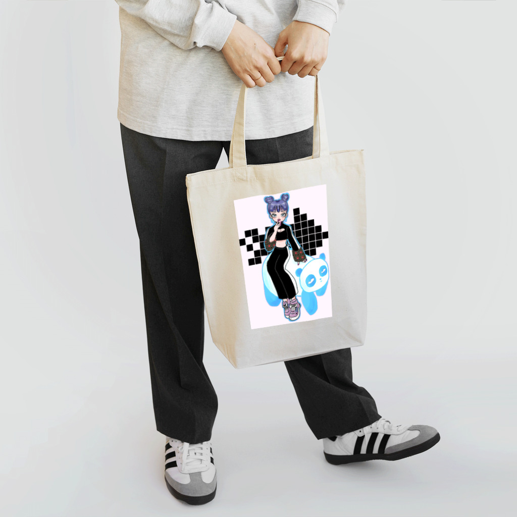 wacaのチャイナ風ガール（背景あり） Tote Bag