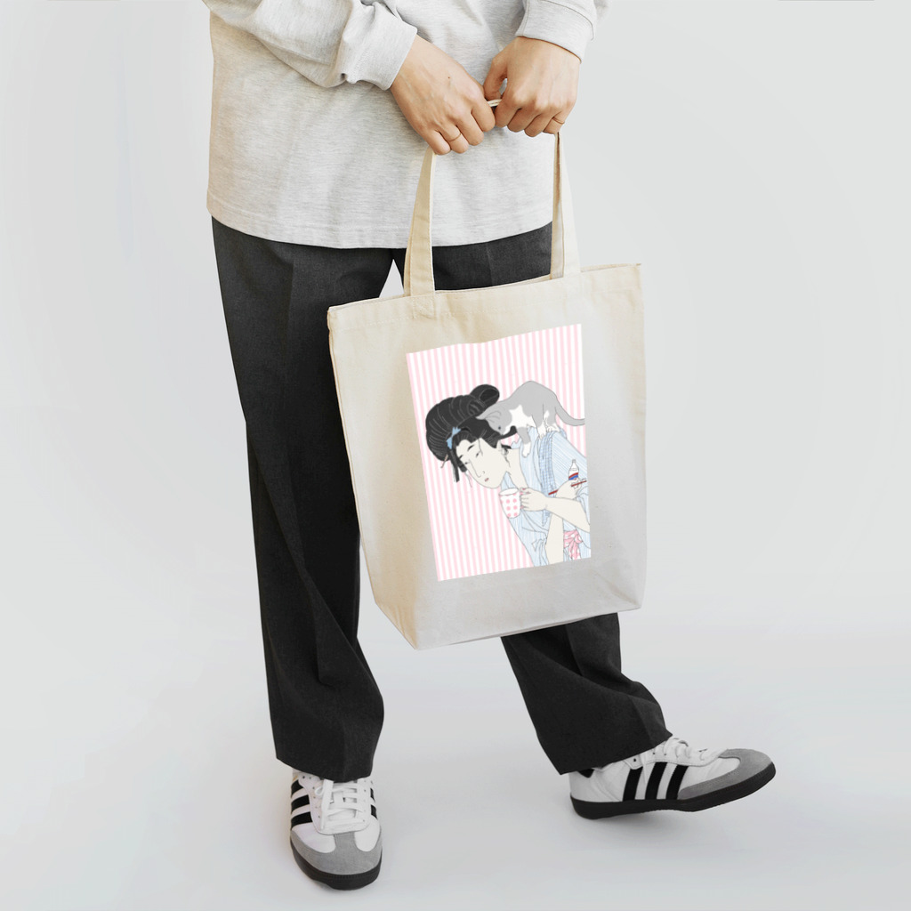 keeeeeep smilingのgood morning from EDO  二日酔いの朝 Tote Bag