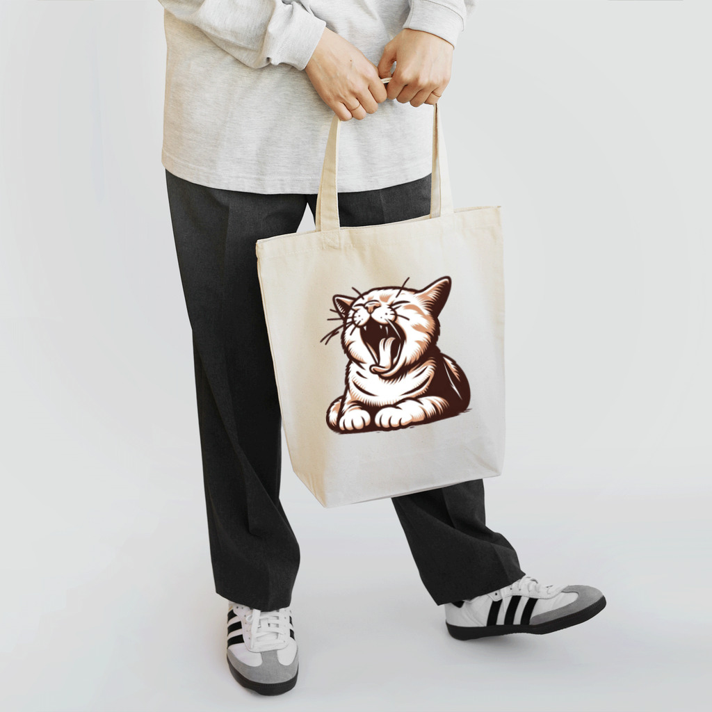 メタのあくび猫 Tote Bag