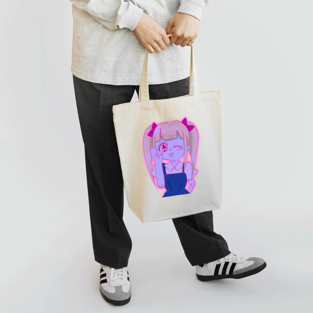 幽々子の奇妙なショップの金髪ツインテールのピンクオーラガール Tote Bag