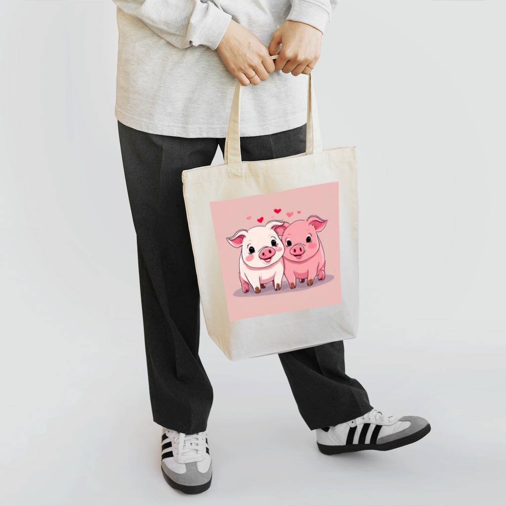 🐽ブヒブヒ🐽の子豚ちゃんのかわいいグッズ トートバッグ