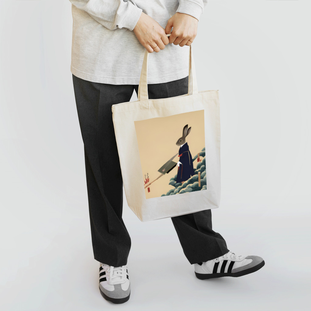 𝙍𝙖𝙗𝙗𝙞𝙩 𝙃𝙤𝙪𝙨𝙚の和服うさぎ Tote Bag