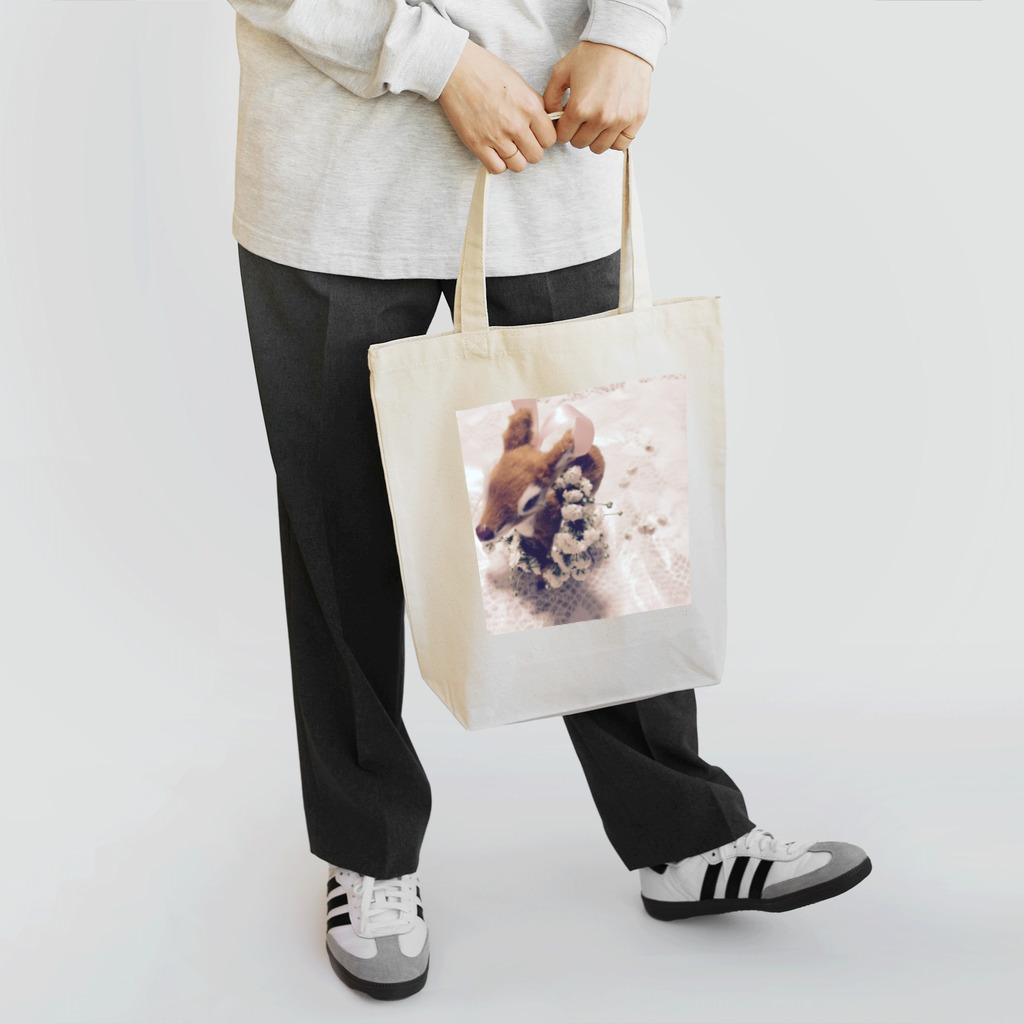 フラワーアーティスト*奈央のバンビとかすみ草 Tote Bag